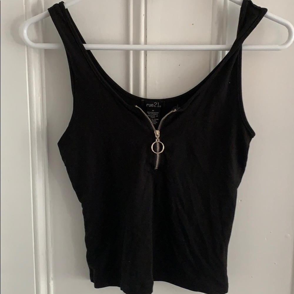 Rue 21 zip up crop tank